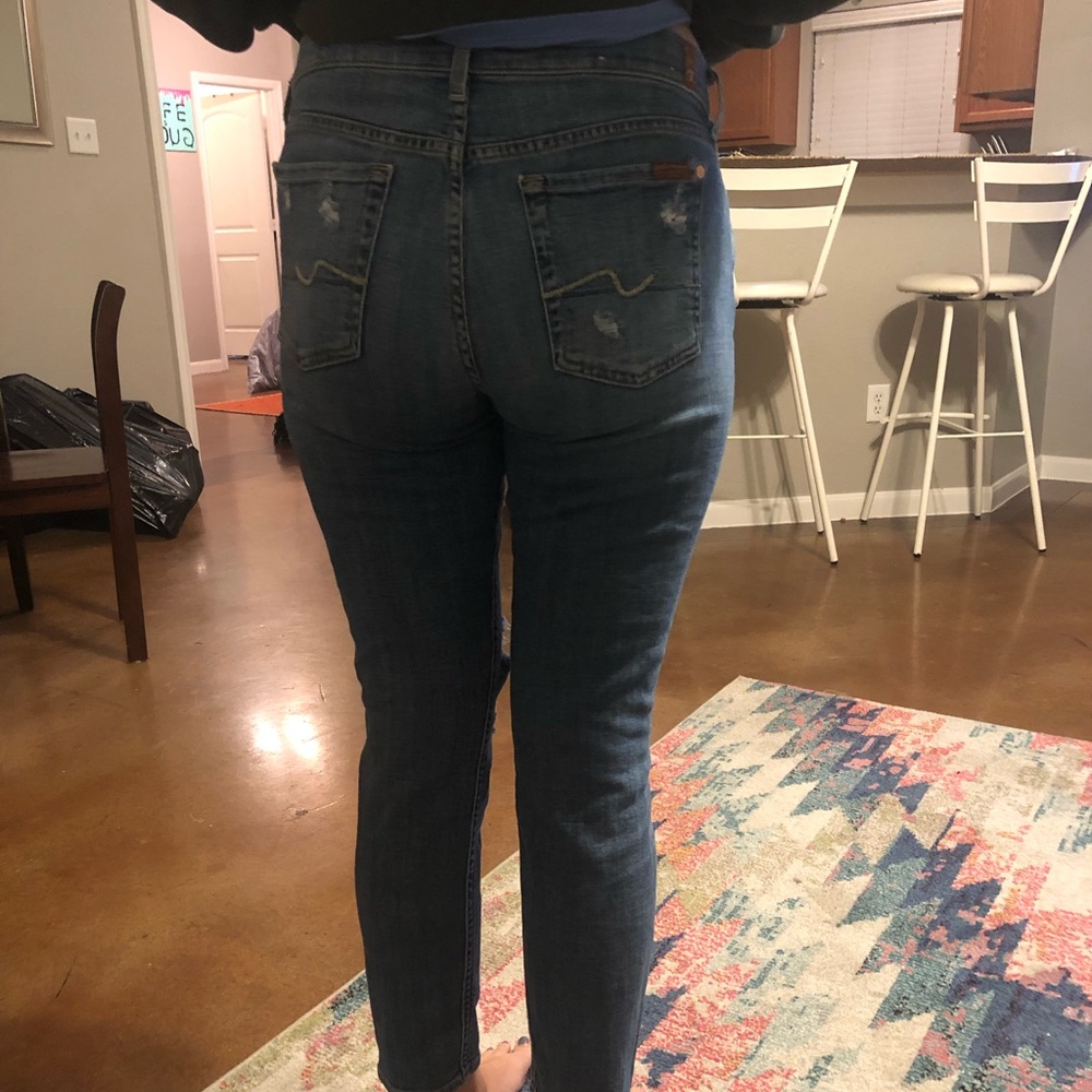 7 for all mankind ripped jeans